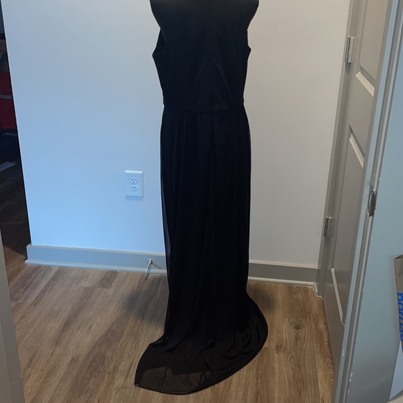 Black dress with rhinestone collar - Picture 5 of 6